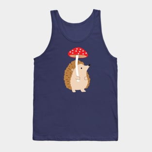 Hedgehog holding a mushroom Tank Top